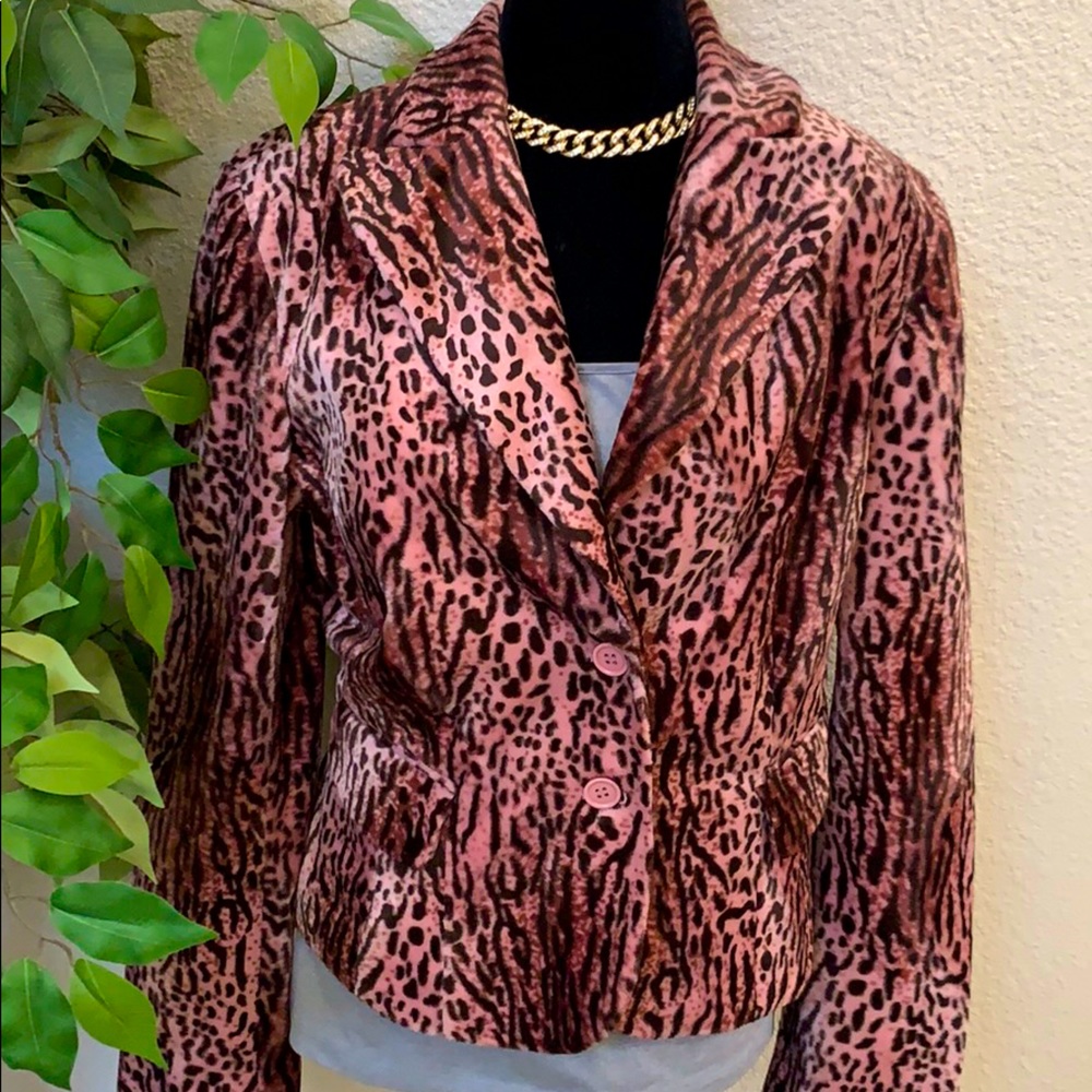 Elegant Fur animal print jacket